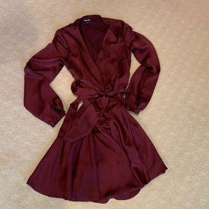 Ever new satin wrap dress